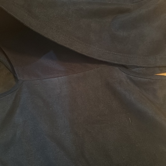 Fashion Union Faux Suede Layered Crop Aline Dress blue size xs - Picture 8 of 14